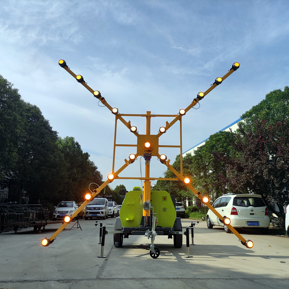 拖車式移動(dòng)照明車 機(jī)場跑道關(guān)閉預(yù)警標(biāo)志燈塔4TN4000B